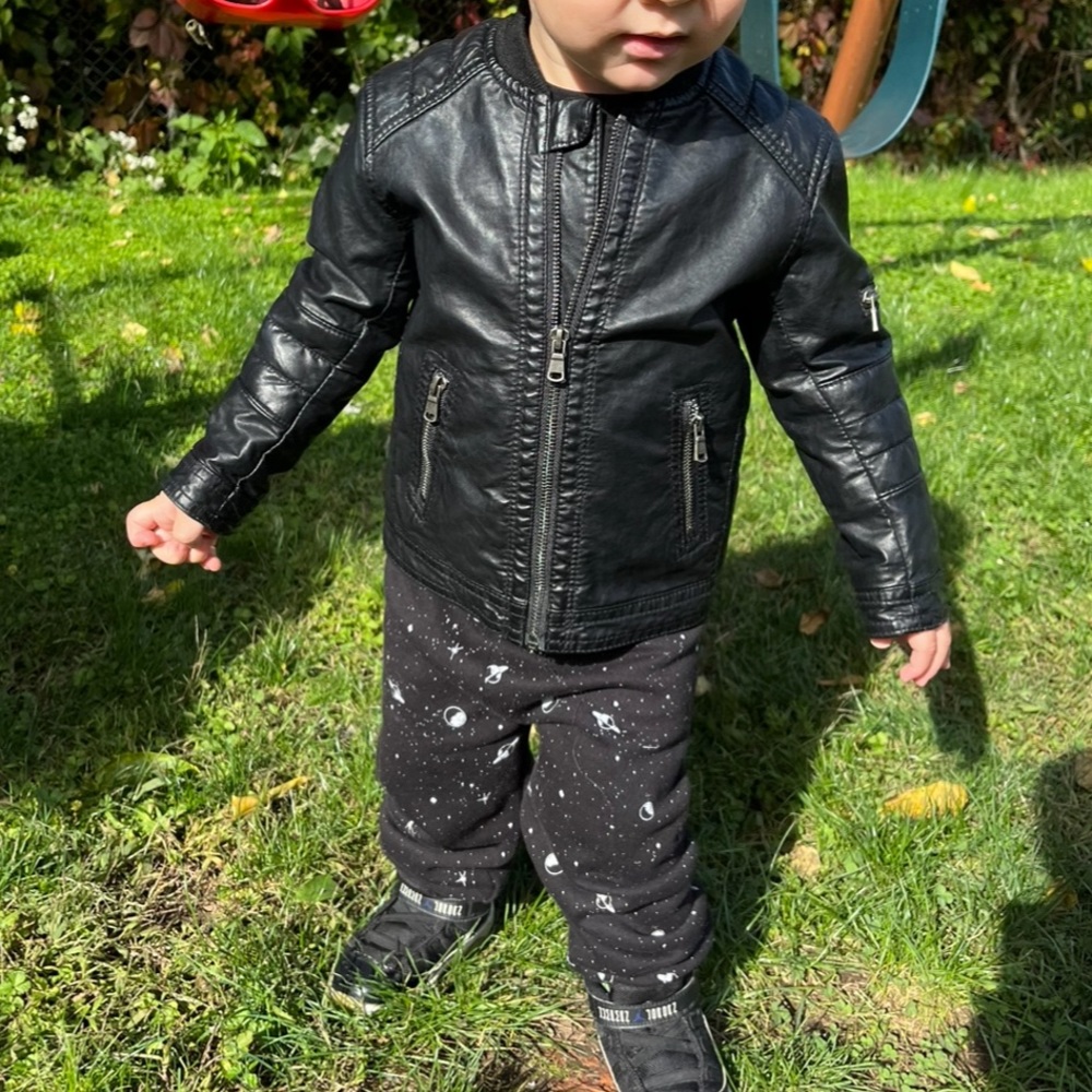 H&M Leather Jacket -2-3Y